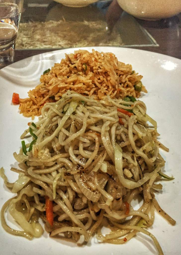Spicy Hakka noodles and Veg Fried Rice